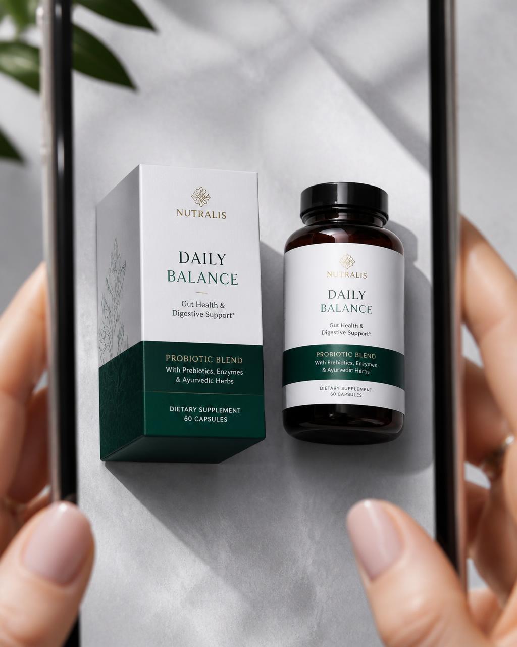 Product packaging being photographed with a phone